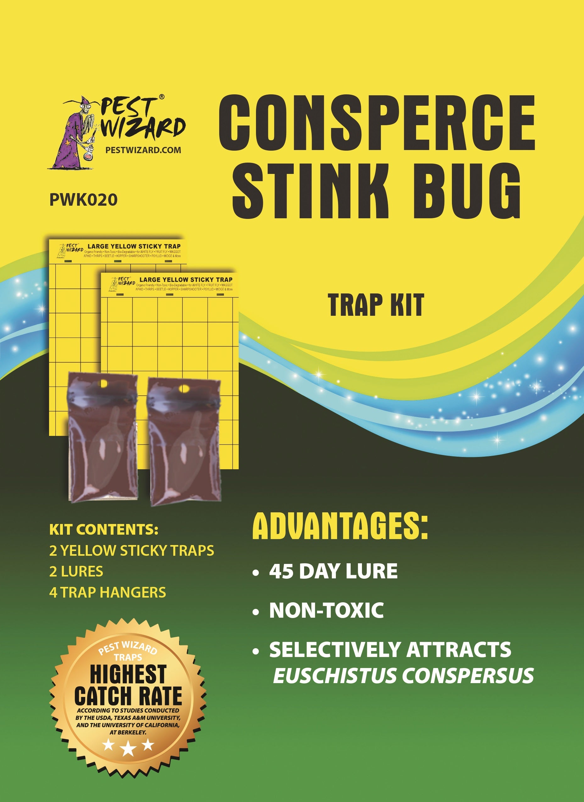 Pest Wizard | Green Sticky Traps, 4 Pack | ARBICO Organics